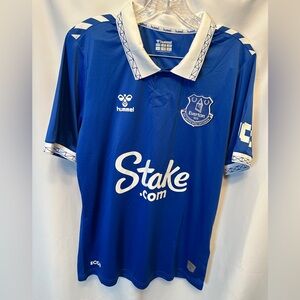 Everton 2023/24 Tarkowski #6 Home Football Soccer Jersey Size Small Blue White